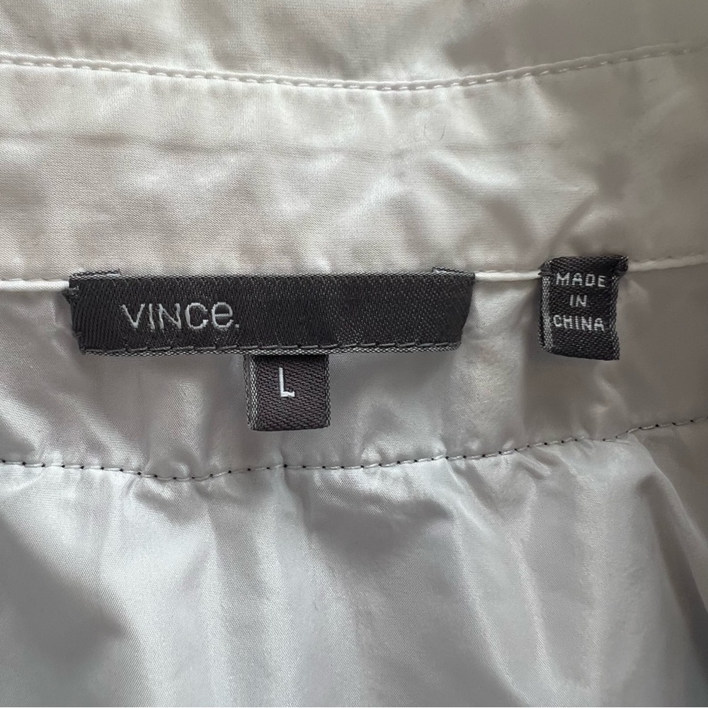 Vince 100% Cashmere Cardigan with Attached Shirt Collar - Picture 4 of 5